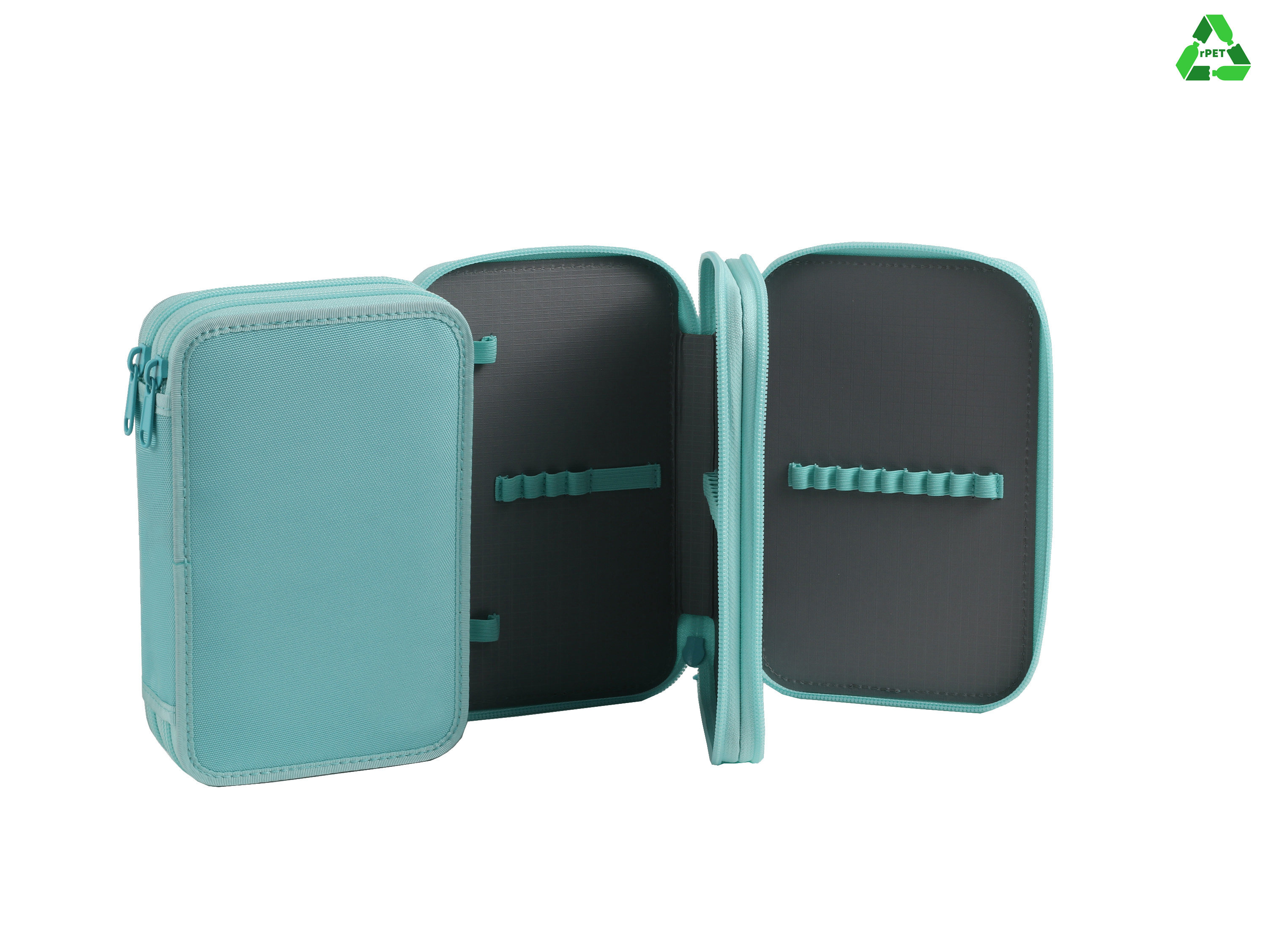 2 zipper ECO-FRIENDLY Recycle polyester pencil decker