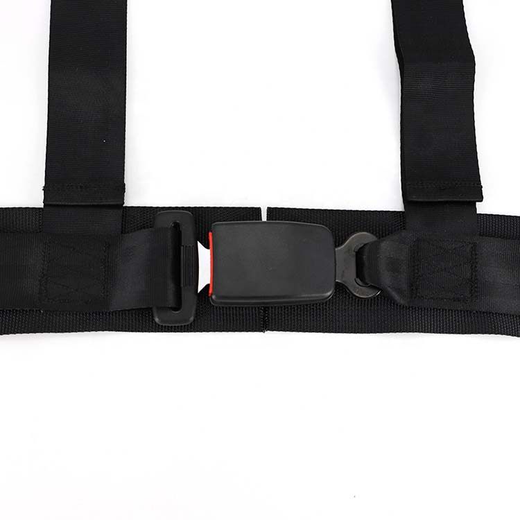 4 Point Seat Belt For Racing Auto Black