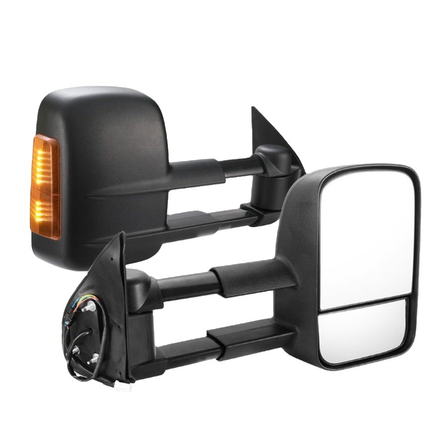 Extened Mirror Wide View Electric Manual Foldable Black Towing Rear Mirror For Hilux 2005-2015