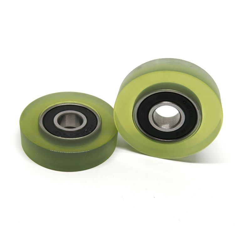 PU620040-10 Polyurethane roller wheel for conveyor belt with bearing 6000-2RS 10x40x10mm