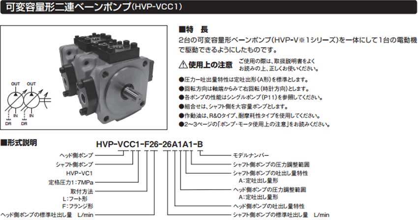 HVP-VCC1系列叶片泵