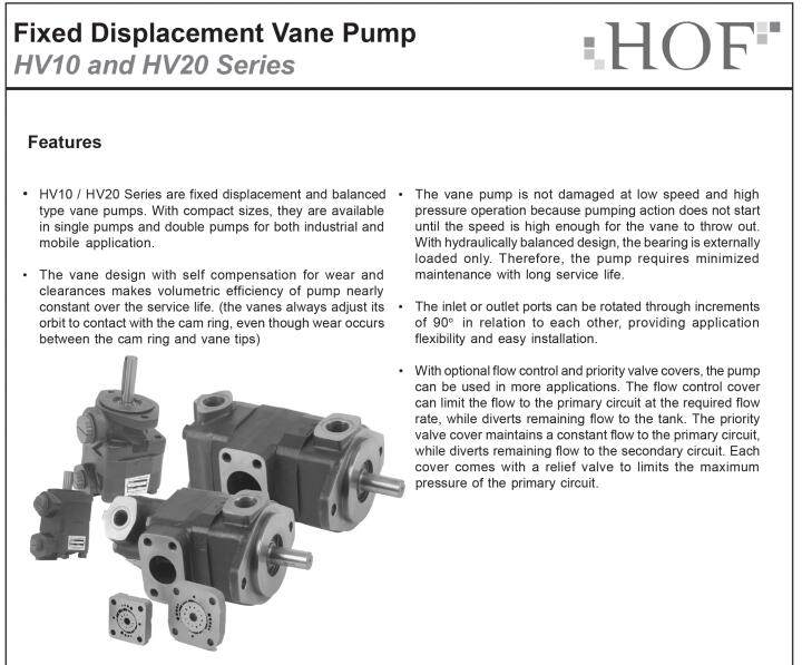 HV20F系列单叶片泵