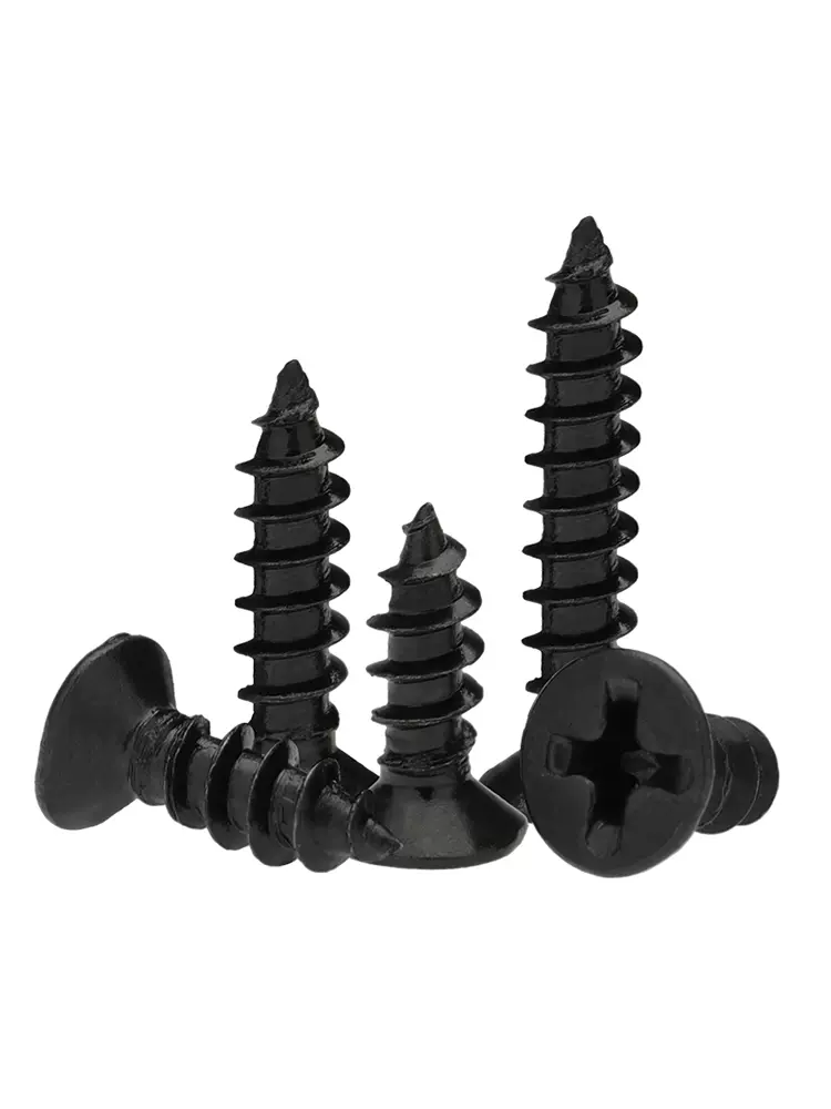 Cross flat head self tapping screw