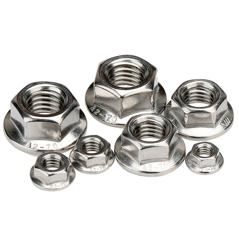 Hexagon nuts with flange