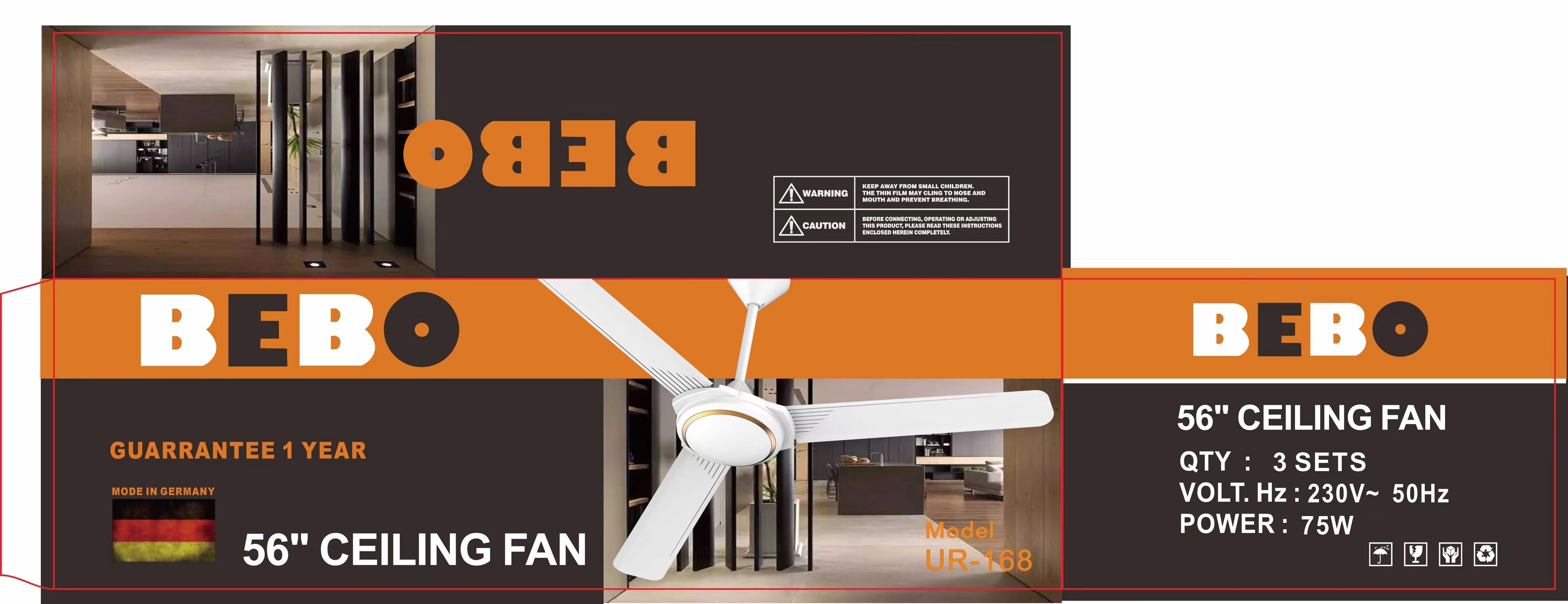 BEBO ceiling fan