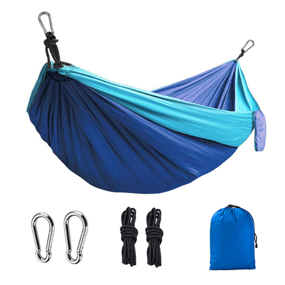 Portable Hammock Single or Double Hammock Camping Accessories for Outdoor, Indoor Tree Straps