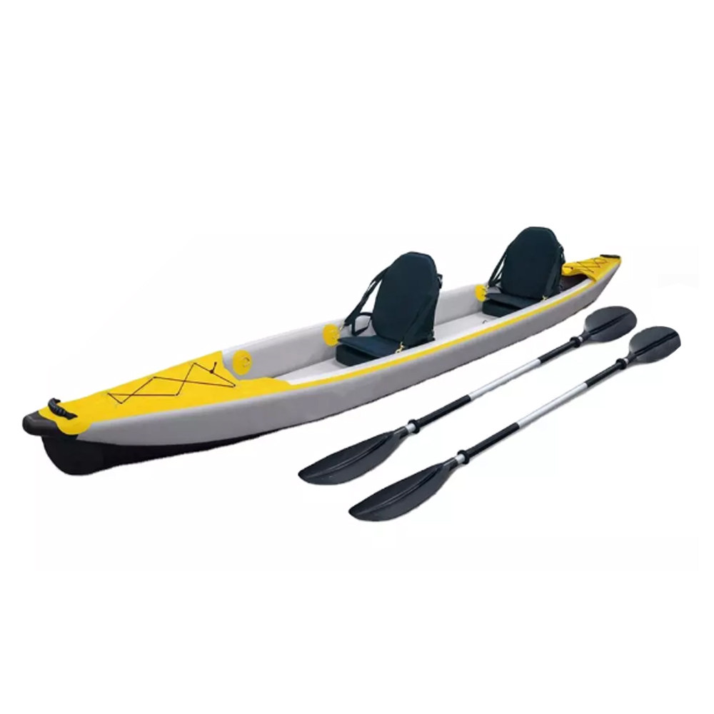 New Design Foldable Pvc Drop Stitch Inflatable Kayak Two Person For Fishing