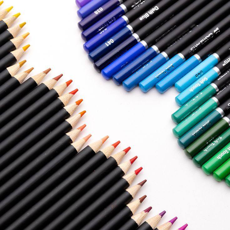 COLOR COMBINED PAINTED GRAPHITE PENCIL & COLOURED PENCIL