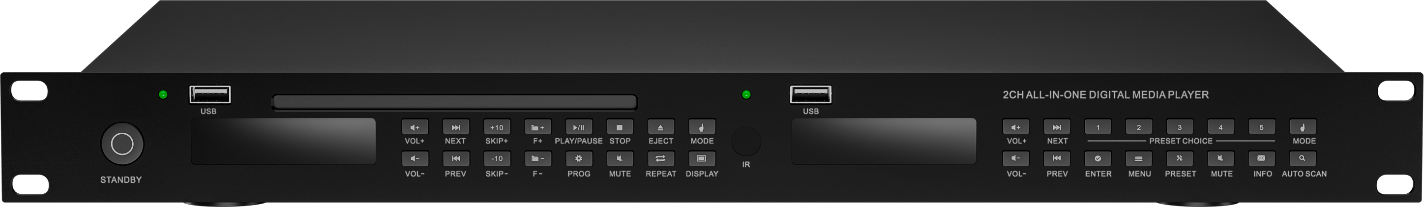 2CH All-in-One Digital Media Player CD/BT/USB with OLED screen FM/AM/RDS/DAB/DAB+ FY-25C