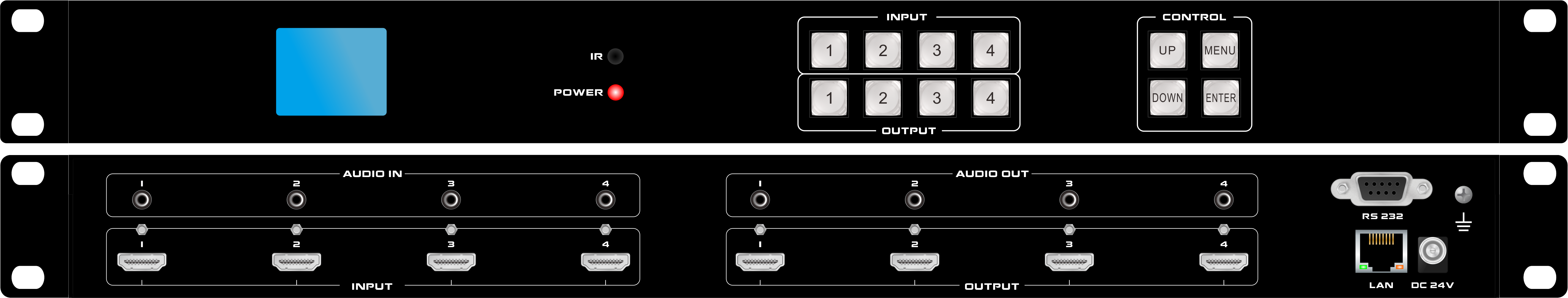 Ultra seamless HD HDMI Matrix 4*4 FY-HDMI0404S