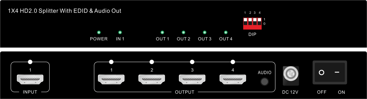 HDMI Splitter 1in 4out  FY-HDMI14