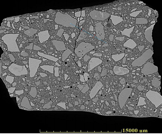 混凝土中的裂缝与孔隙分析