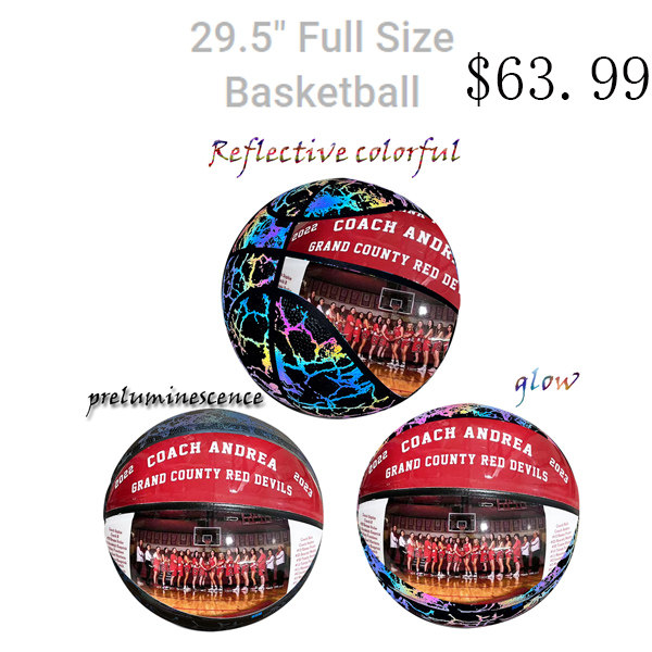 Basketball Large Reflective Colorful