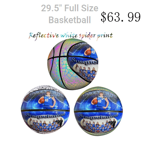 Basketball Large Reflective Spider White