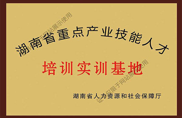 湖南省重点产业技能人才培训实训基地