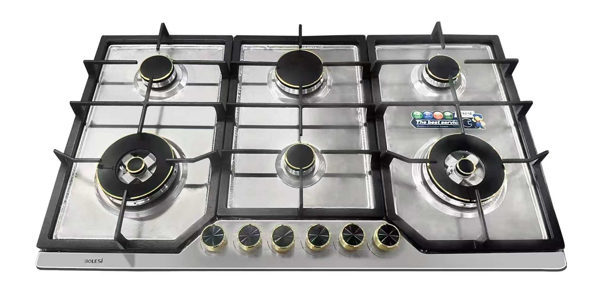 BUILT-IN 6GAS GLASS COOKER HOB