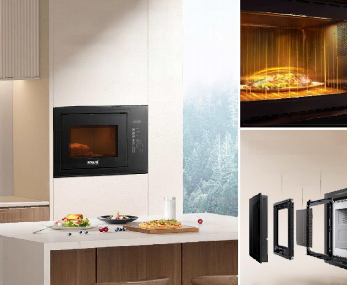 Microwave Oven in Use