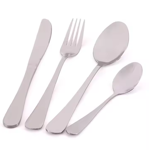 Stainless steel knife and fork set