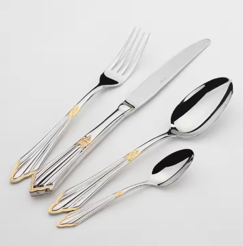 High quality Stainless steel Cutlery set with Sliver or Gold plated for dinner