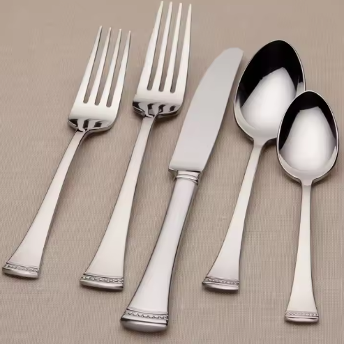 Stainless steel knife and fork