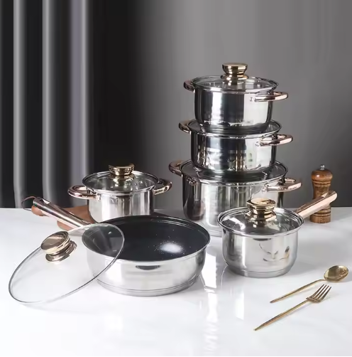 Stainless steel 6-piece complete set of kitchenware