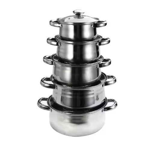 Stainless steel 5-piece kitchen pot