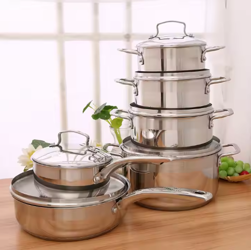 Stainless steel steaming pot 6-piece set