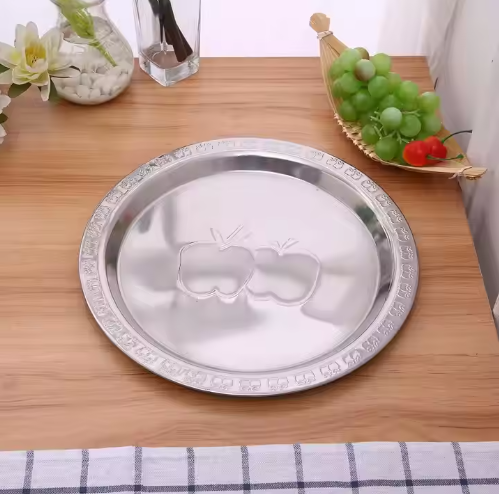 Printed stainless steel fruit plate