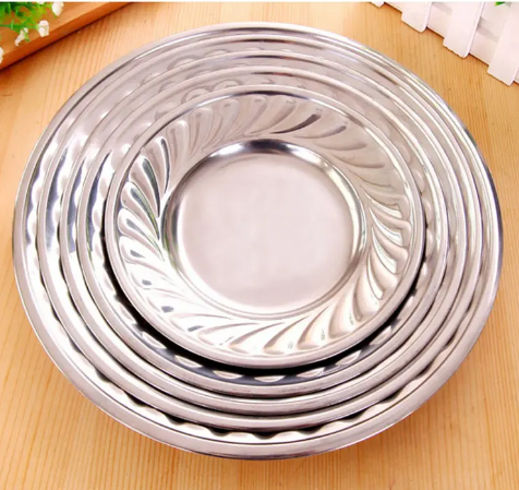 Circular stainless steel disc with multiple sizes