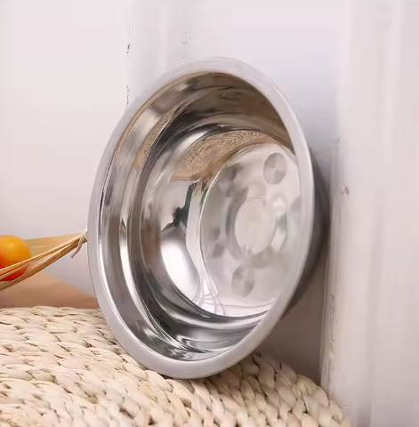 Round stainless steel plate for party dining