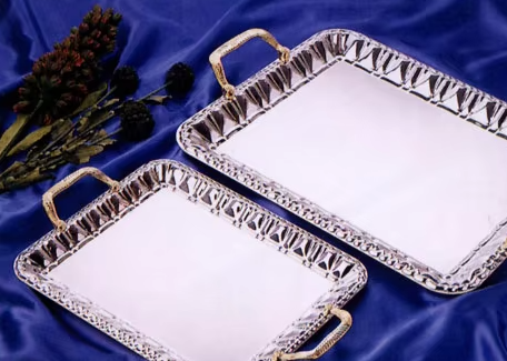 Stainless steel tray rectangular dining area