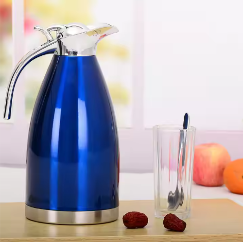 blue 304 stainless steel vacuum insulation tea