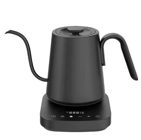 800Ml Goose Neck Stainless Steel Kettle Black Digital Smart Pour Over Coffee Tea Temperature Control Gooseneck Electric Kettle