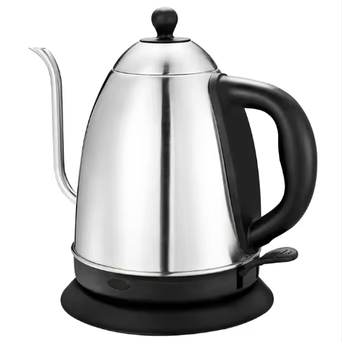 Cordless gooseneck stainless steel electric kettle