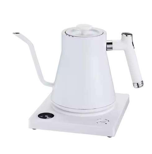 Highly quality modern tea kettle electric 1.0L hotel energy saving heating water boiler / white pour over coffee drip kettle