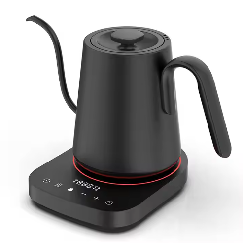 0.8L smart tea pour over coffee gooseneck kettle price hot water pot boiler stainless steel traveller kettle set for hotel