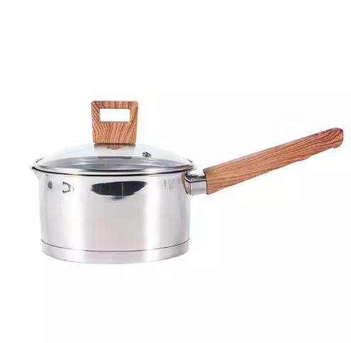 Wooden handle stainless steel set steaming pot