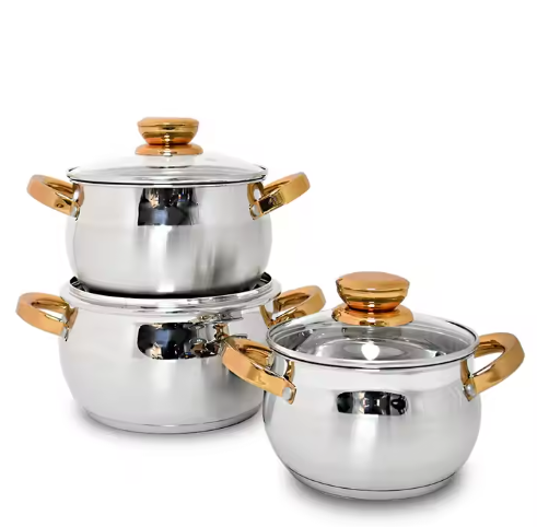 Small stainless steel pot