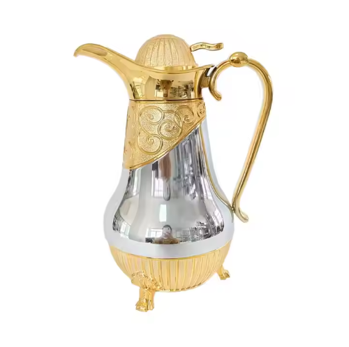 0.6L silver stainless steel portable camping coffee pot