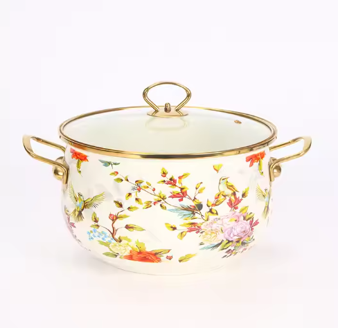 Iron Stockpot with Stainless Steel Enamel for Soup Stew and Milk Soup & Stock Pots