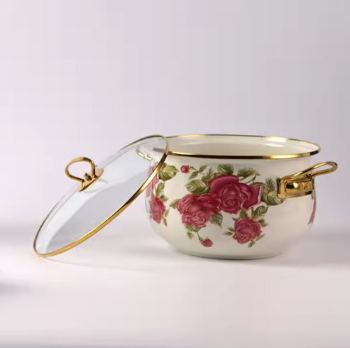 Stainless steel enamel iron soup pot