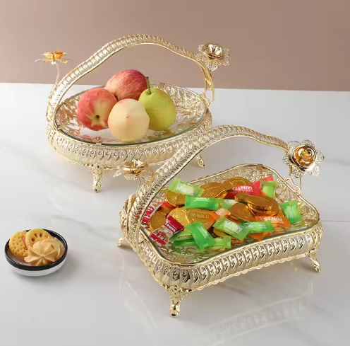Jintie Art Glass Fruit Tray