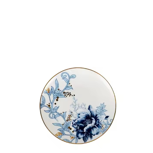 Blue and White Charger Plate Bone China Gold Rim Dinner Plates Set Porcelain Dinnerware Ceramic