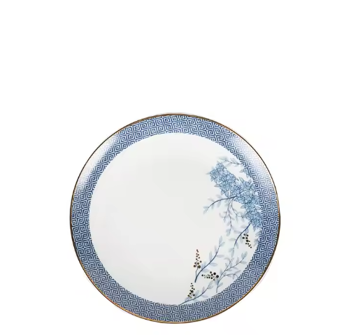 Blue and White Charger Plate Bone China Gold Rim Dinner Plates Set Porcelain Dinnerware Ceramic