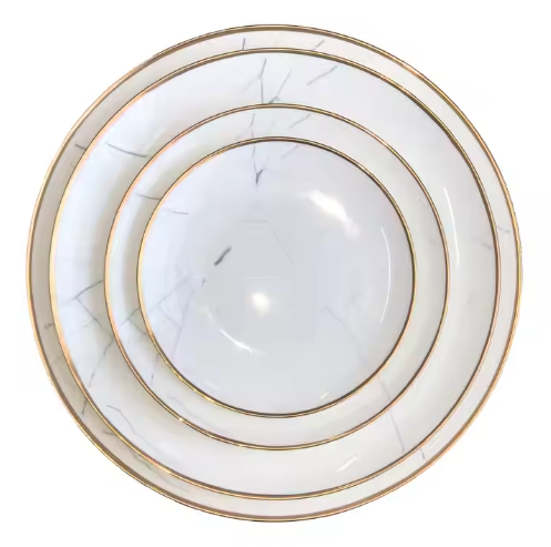 Ceramic plate embossed ceramic plate