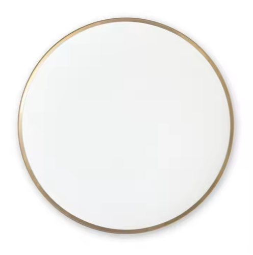 Ceramic plate wedding bone china bread plate  gold border