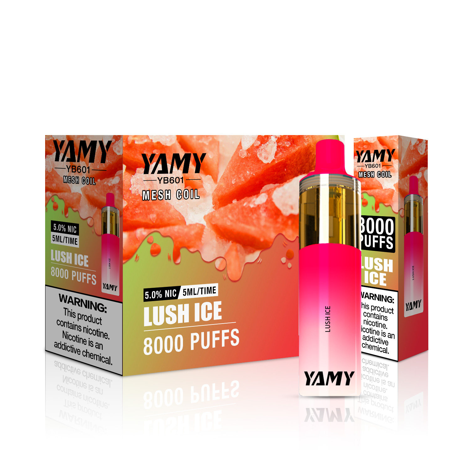 Yamy vape YB601 empty  refillable and rechargeable 8000 puffs