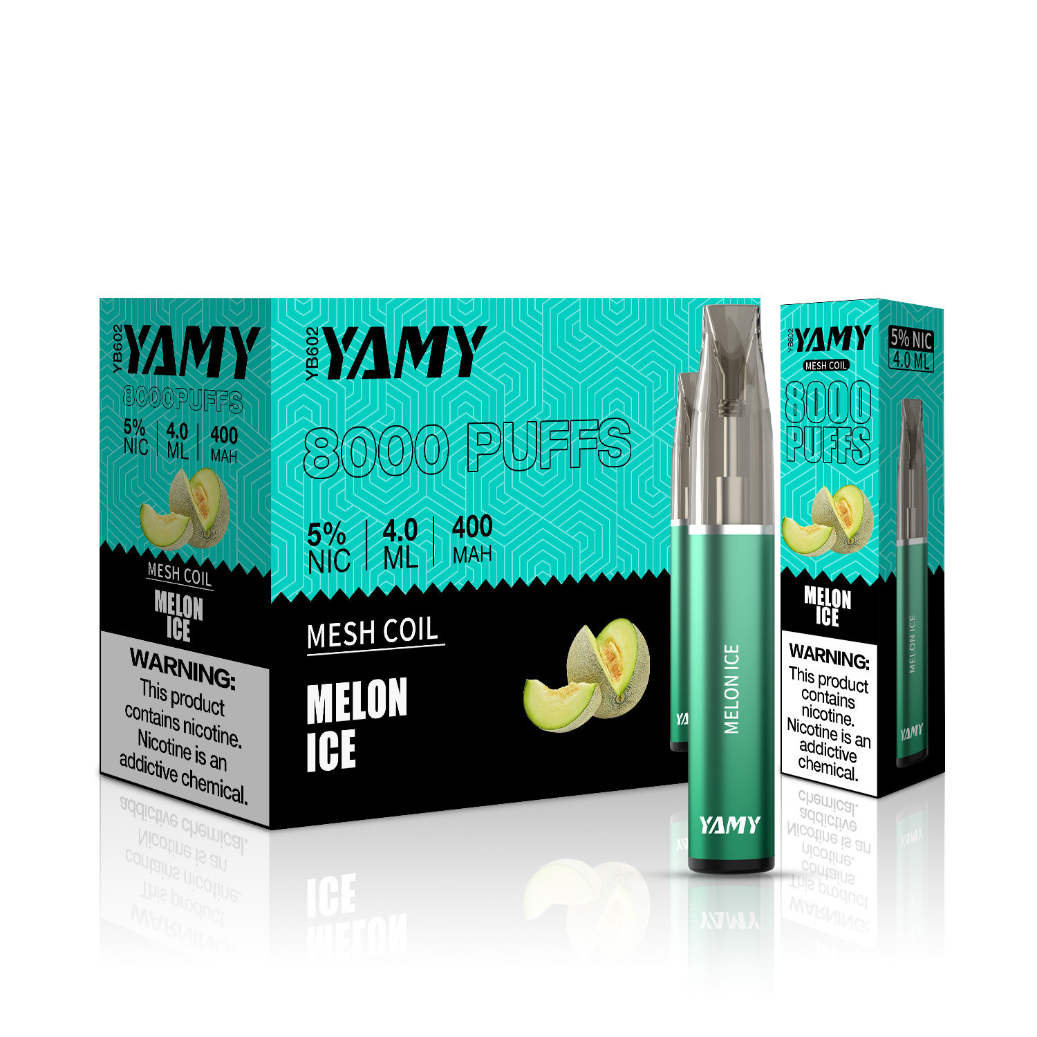 Yamy vape YB602 empty refillable and rechargeable 8000 puffs