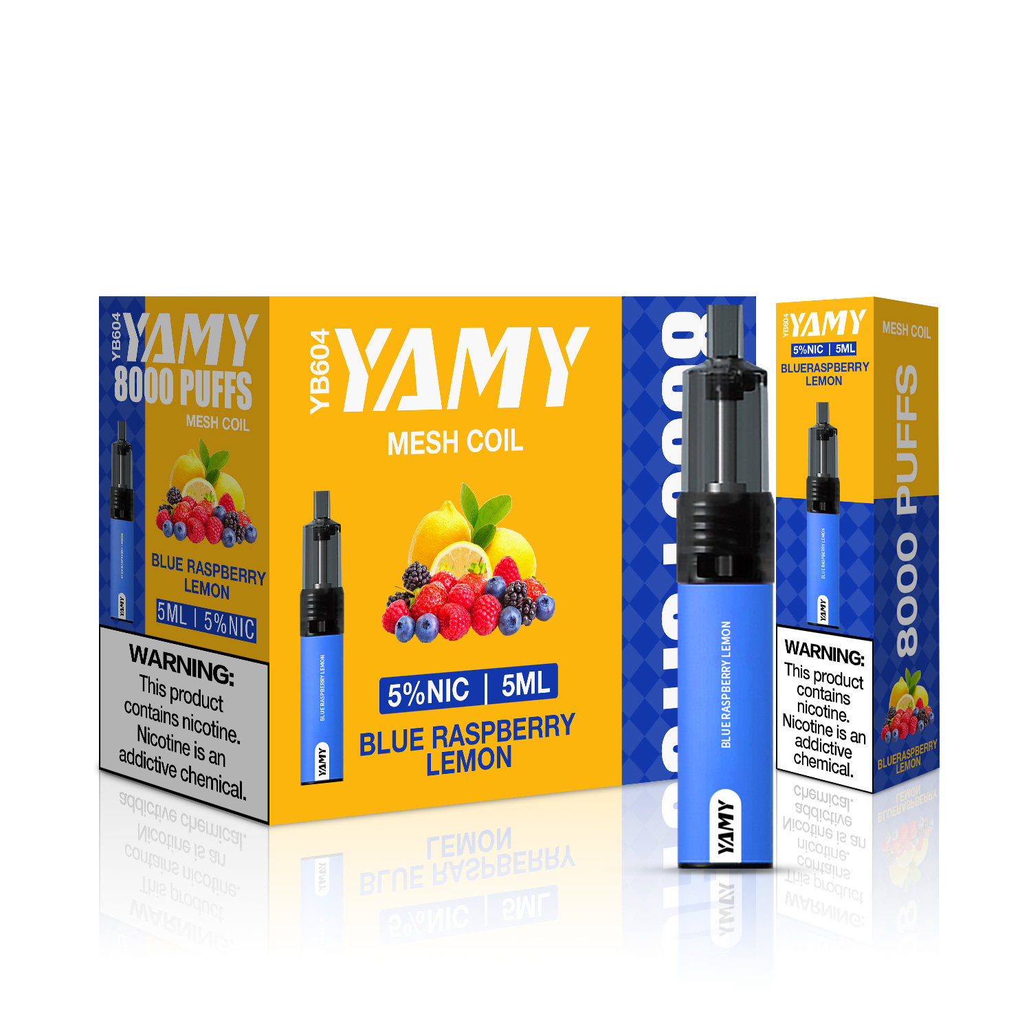 Yamy vape YB604 Empty refillable rechargeable 8000 puffs