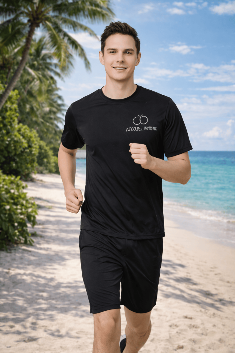 Men's Silver Fiber Short-Sleeve T-Shirt